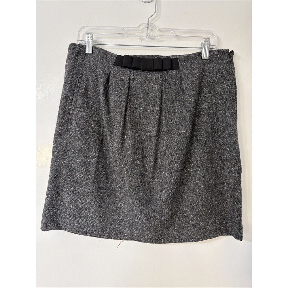 Anne‎ Taylor Loft Women's Skirt Size 10 Wool Blend Gray Career Preppy New